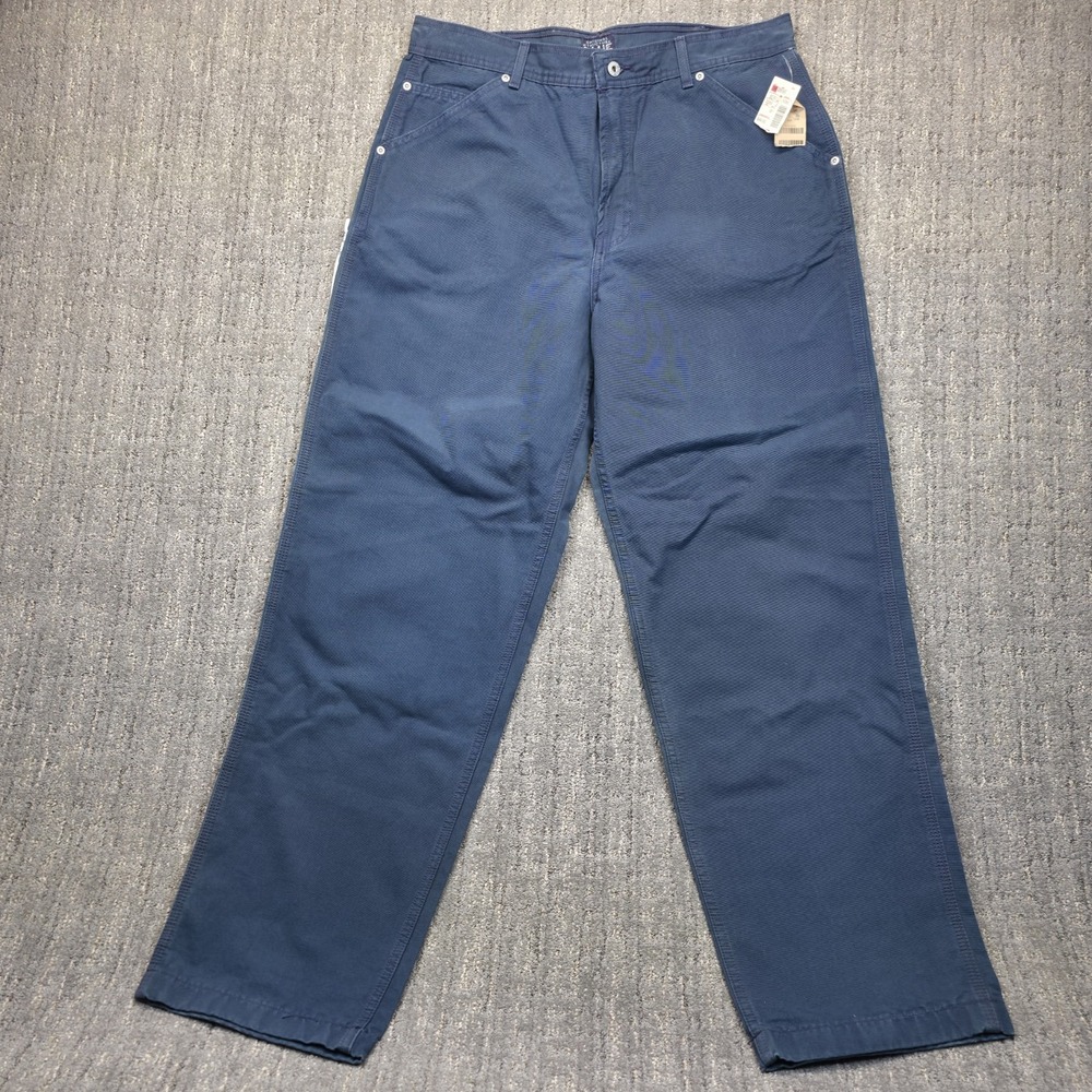 Vintage 90s NWT Structure Blue Workwear Pants Mens 36x34 Carpenter Painter USA